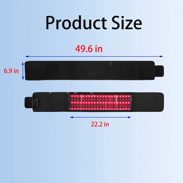 Red & Infrared Light Therapy Belt: 660nm 850nm Slimming & Pain Relief Wrap