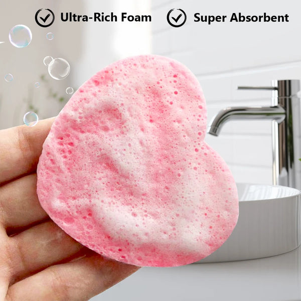 10Pcs Compressed Cellulose Face Sponges – Cleansing & Exfoliating Tools