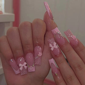 24pcs Coffin Shaped Fake Nails +1 Nail File +1 Jelly 24pcs Coffin Shaped Fake Nails +1 Nail File +1 Jelly