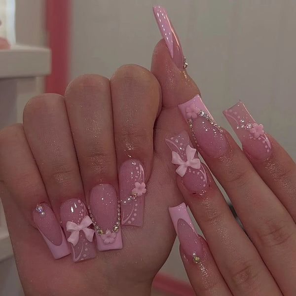 24pcs Coffin Shaped Fake Nails +1 Nail File +1 Jelly 24pcs Coffin Shaped Fake Nails +1 Nail File +1 Jelly
