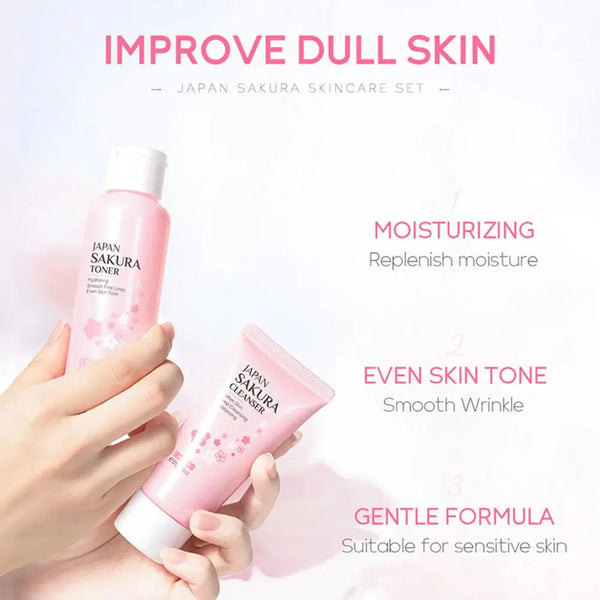 Sakura Skincare Set – Face Cream, Serum, Toner & More
