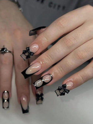 24pcs Coffin Shaped Fake Nails +1 Nail File +1 Jelly 24pcs Coffin Shaped Fake Nails +1 Nail File +1 Jelly