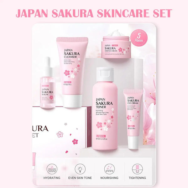 Sakura Skincare Set – Face Cream, Serum, Toner & More