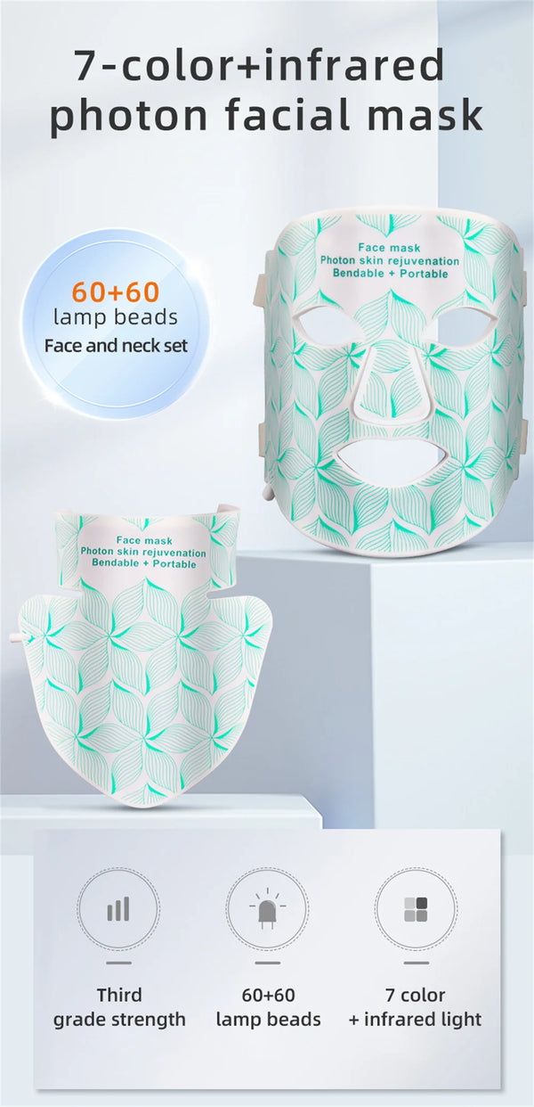 LED 8-Color Face & Neck Mask – Anti-Aging & Skin Tightening