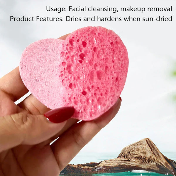 10Pcs Compressed Cellulose Face Sponges – Cleansing & Exfoliating Tools