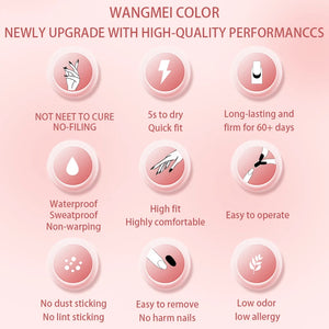 PERFECT COLOR,15ml,nail glue,nail stuff,press on nails,nail art,Quick Drying, Semi Solid, Long Lasting, No UV Light Needed