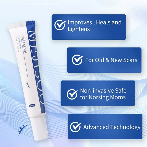 Scar Removal Cream Gel Remove Acne Spots Treatment Stretch Marks Burn Surgical Scar Repair Cream Smoothing Whitening Skin Beauty