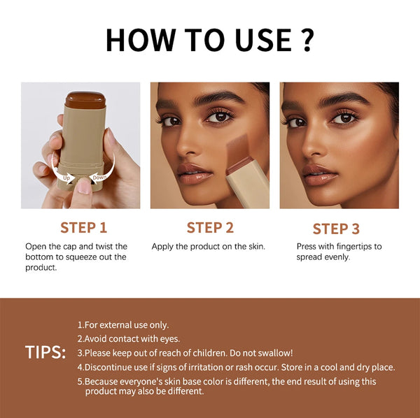 Balm Serum Stick Foundation – Moisturizing & Even Skin Tone