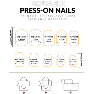 24pcs Coffin Shaped Fake Nails +1 Nail File +1 Jelly 24pcs Coffin Shaped Fake Nails +1 Nail File +1 Jelly