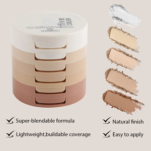 5-Tone Correction Compact Powder – Long-Lasting & Brightening