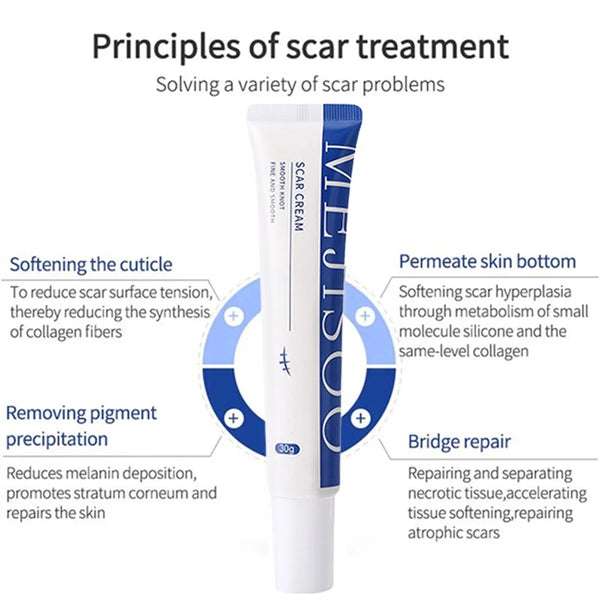Scar Removal Cream Gel Remove Acne Spots Treatment Stretch Marks Burn Surgical Scar Repair Cream Smoothing Whitening Skin Beauty